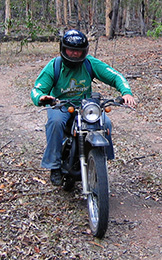 Ant riding the ever reliable TS185 at Pratten.